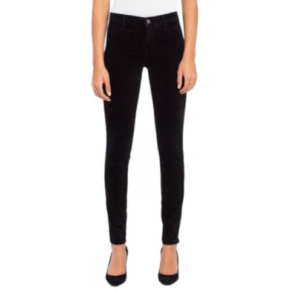 J Brand Black Velvet Skinny Pants